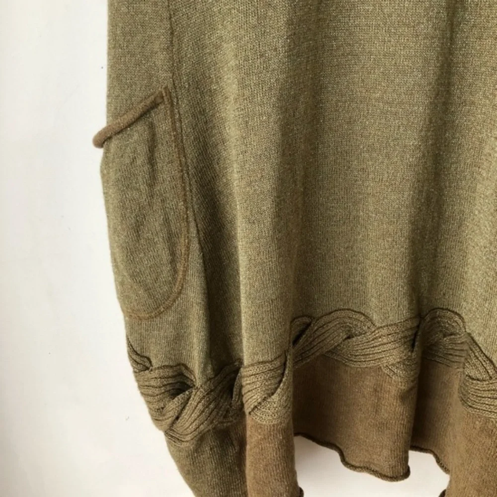 Anthropologie Olive Cable Knit Sweater Vest